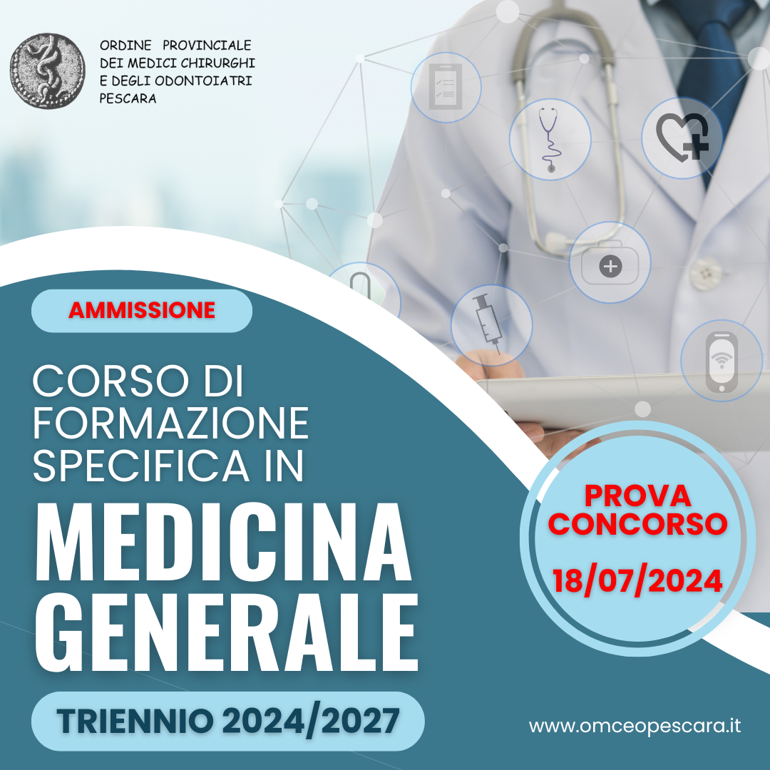 Clicca per accedere all'articolo Corso di formazione in Medicina Generale 2024-2027