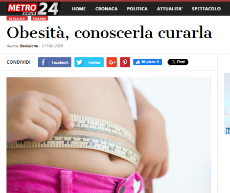Clicca per accedere all'articolo Obesità, conoscerla curarla
