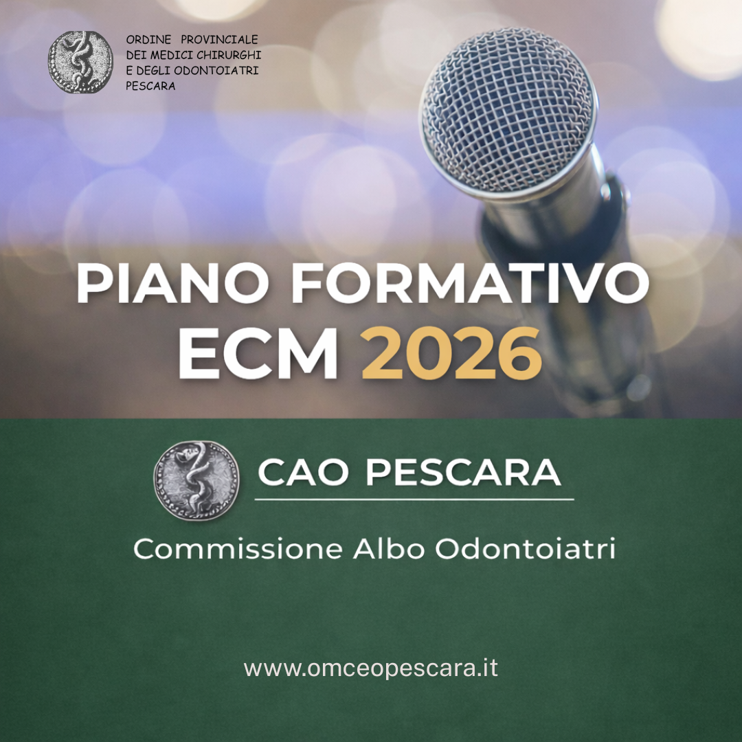 Clicca per accedere all'articolo Piano Formativo ECM 2026 – Commissione Albo Odontoiatri