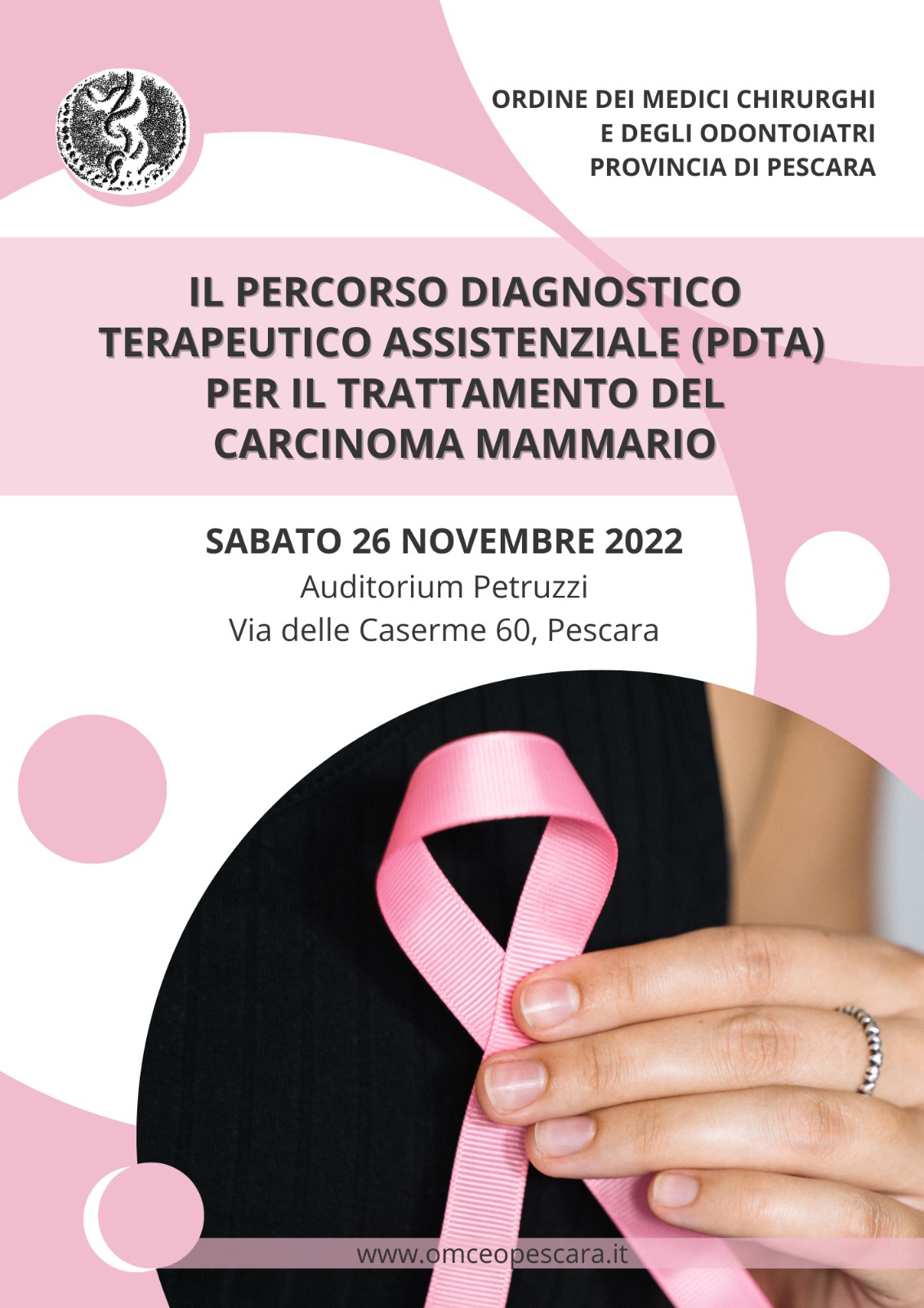 Clicca per accedere all'articolo PERCORSO DIAGNOSTICO TERAPEUTICO ASSISTENZIALE (PDTA) PER IL TRATTAMENTO DEL CARCINOMA MAMMARIO