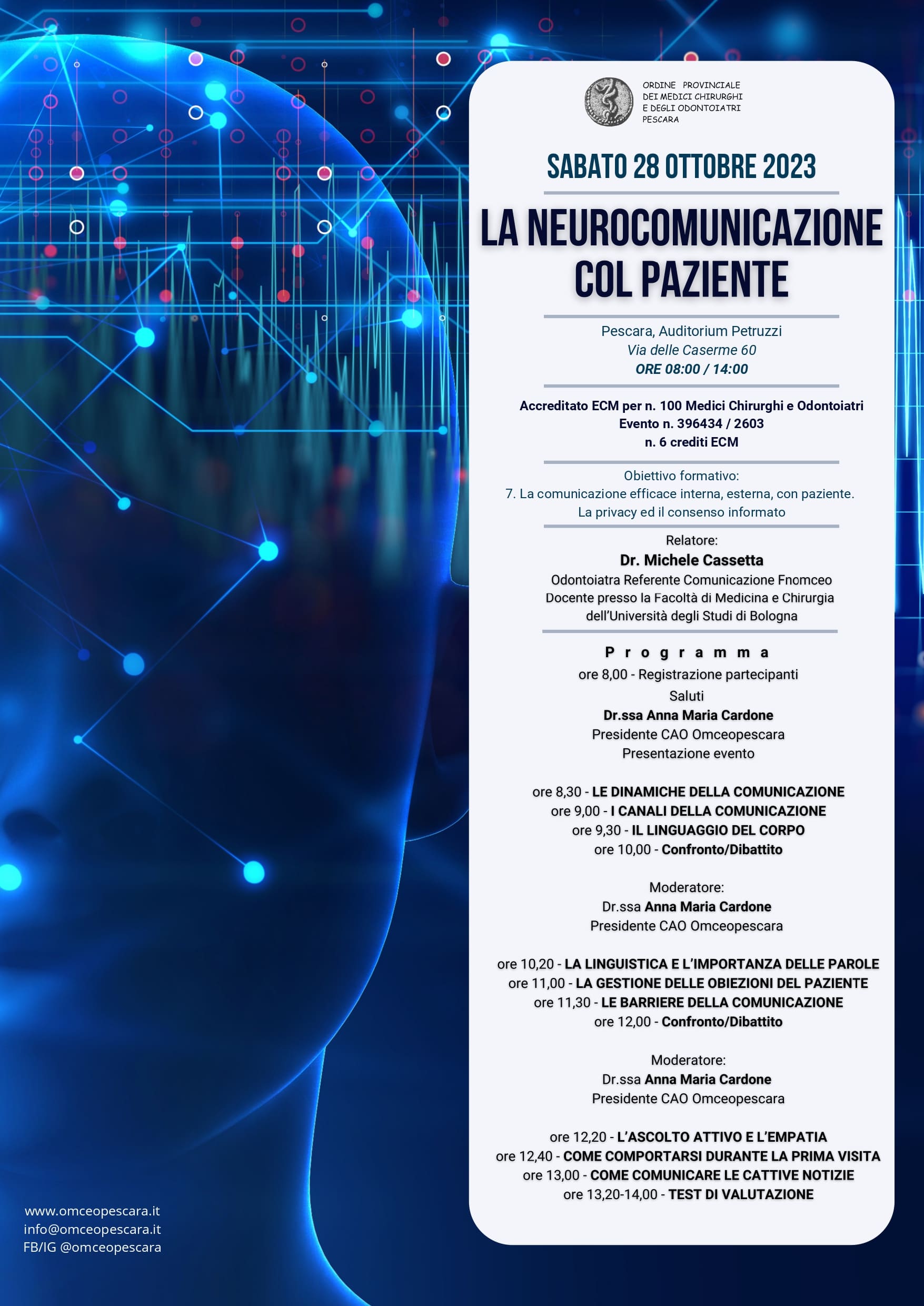 Clicca per accedere all'articolo La Neurocomunicazione con il Paziente