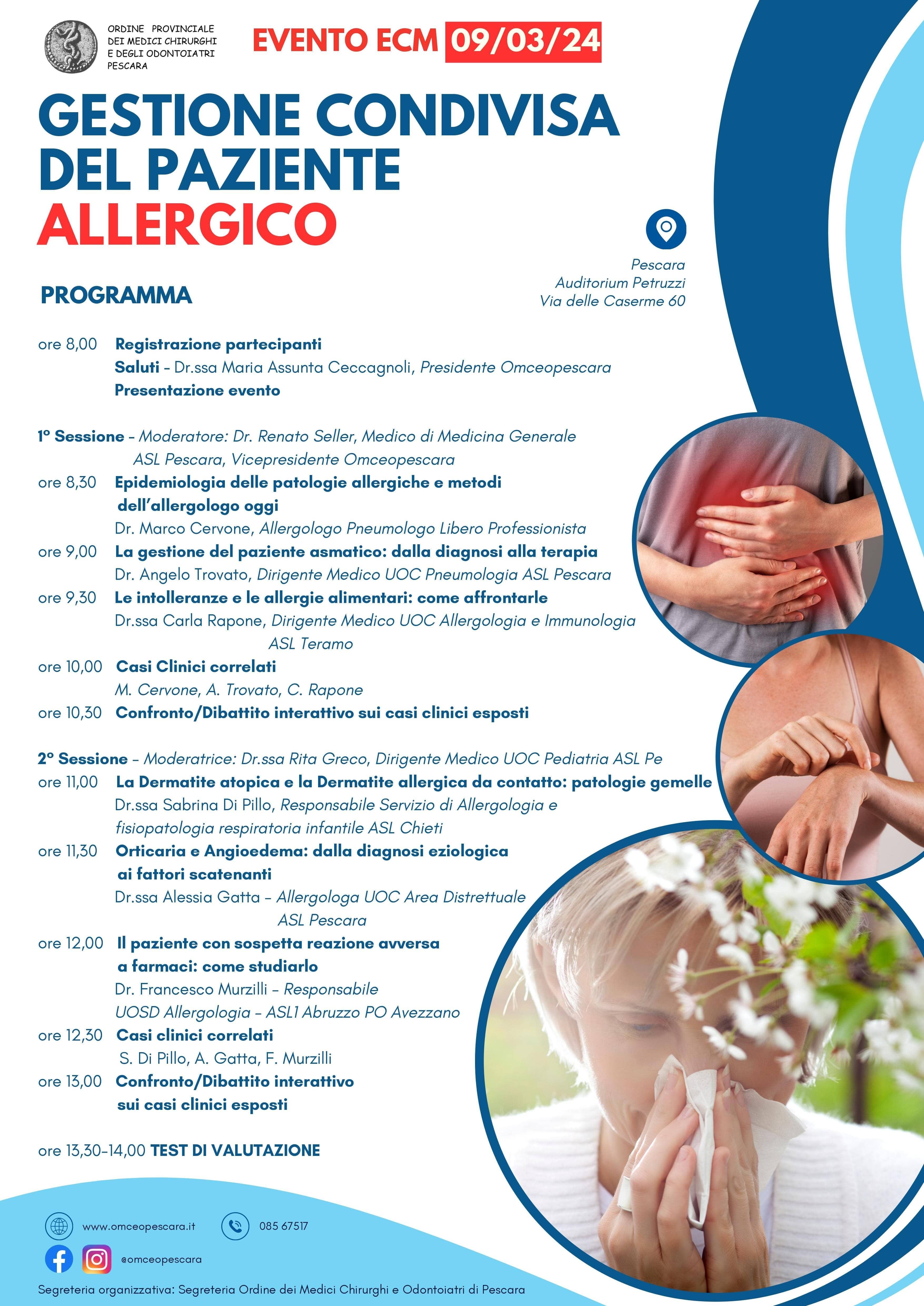 Clicca per accedere all'articolo GESTIONE CONDIVISA DEL PAZIENTE ALLERGICO 