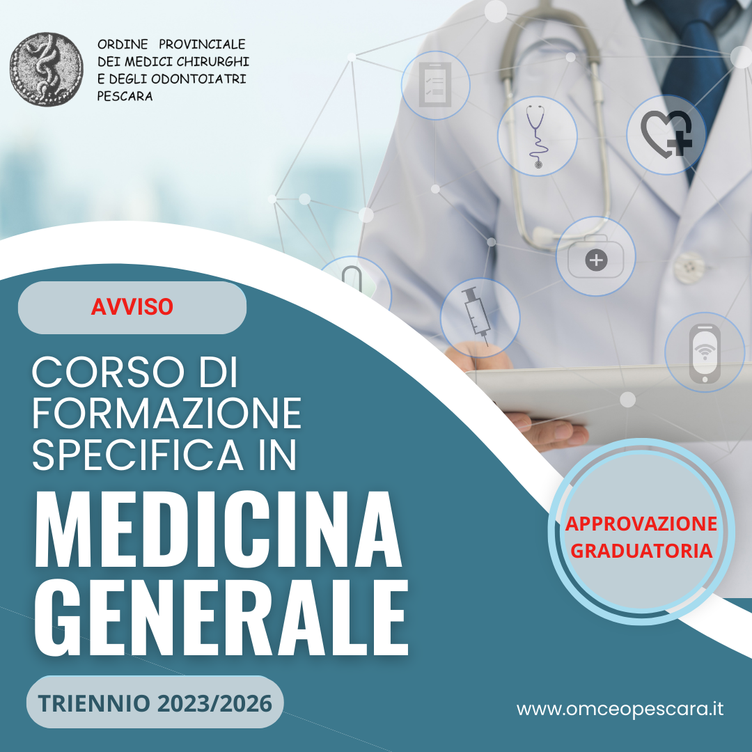 Clicca per accedere all'articolo APPROVAZIONE GRADUATORIA Corso di Formazione specifica in Medicina Generale 2023-2026 