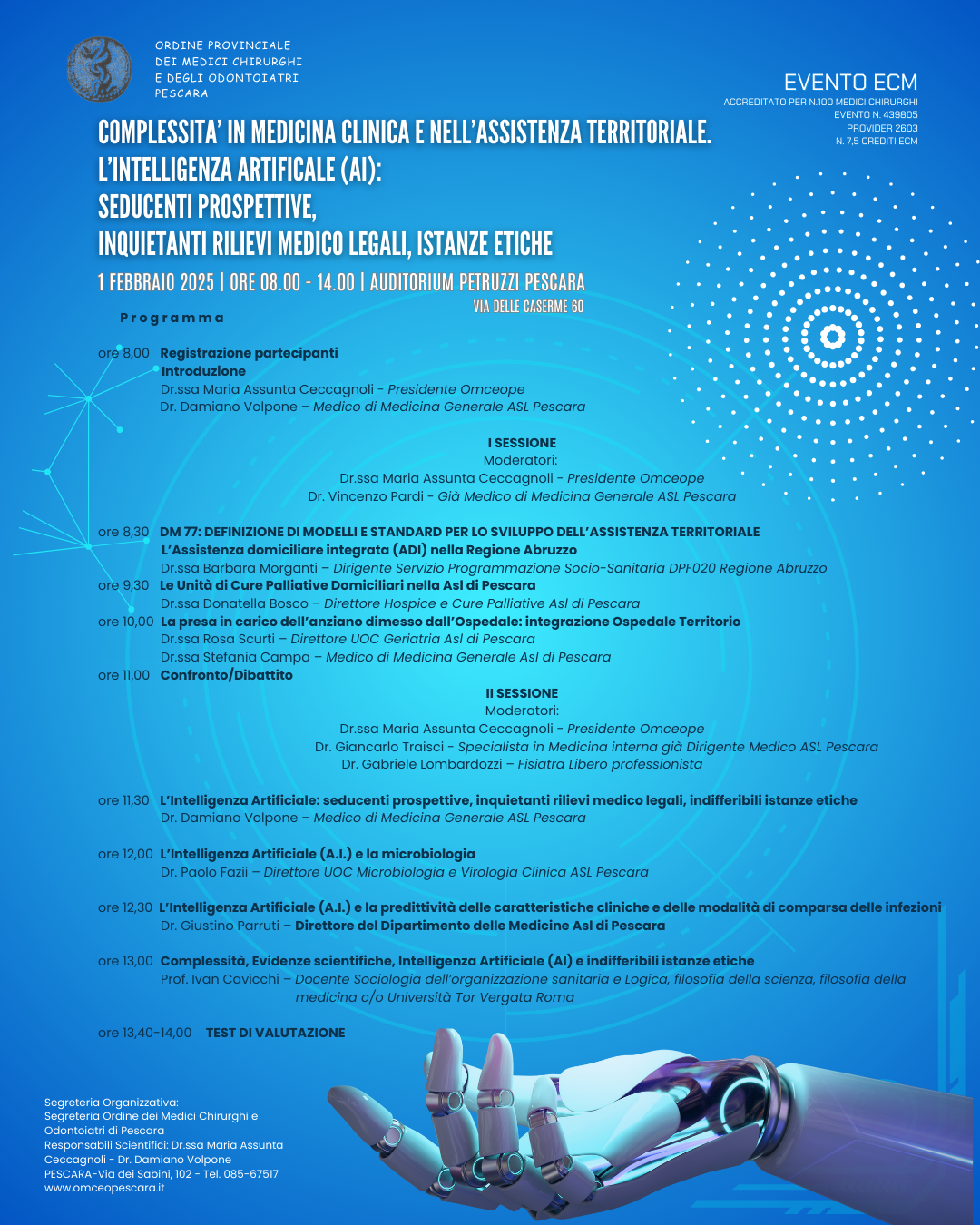 Clicca per accedere all'articolo COMPLESSITA' IN MEDICINA CLINICA E NELL'ASSISTENZA TERRITORIALE. L'INTELLIGENZA ARTIFICIALE (AI): SEDUCENTI PROSPETTIVE, INQUIETANTI RILIEVI MEDICO-LEGALI, ISTANZE ETICHE