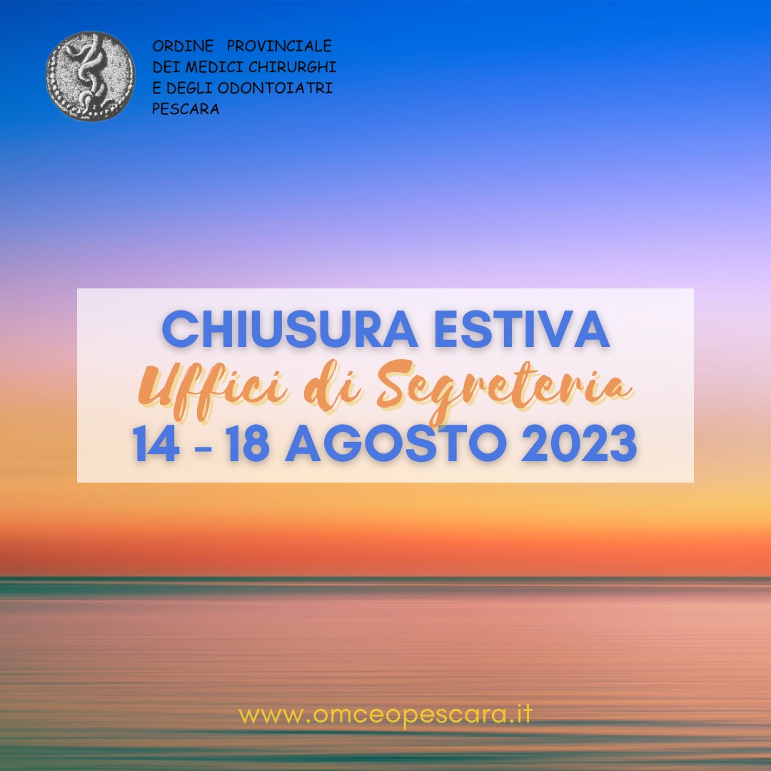 Clicca per accedere all'articolo CHIUSURA ESTIVA 2023